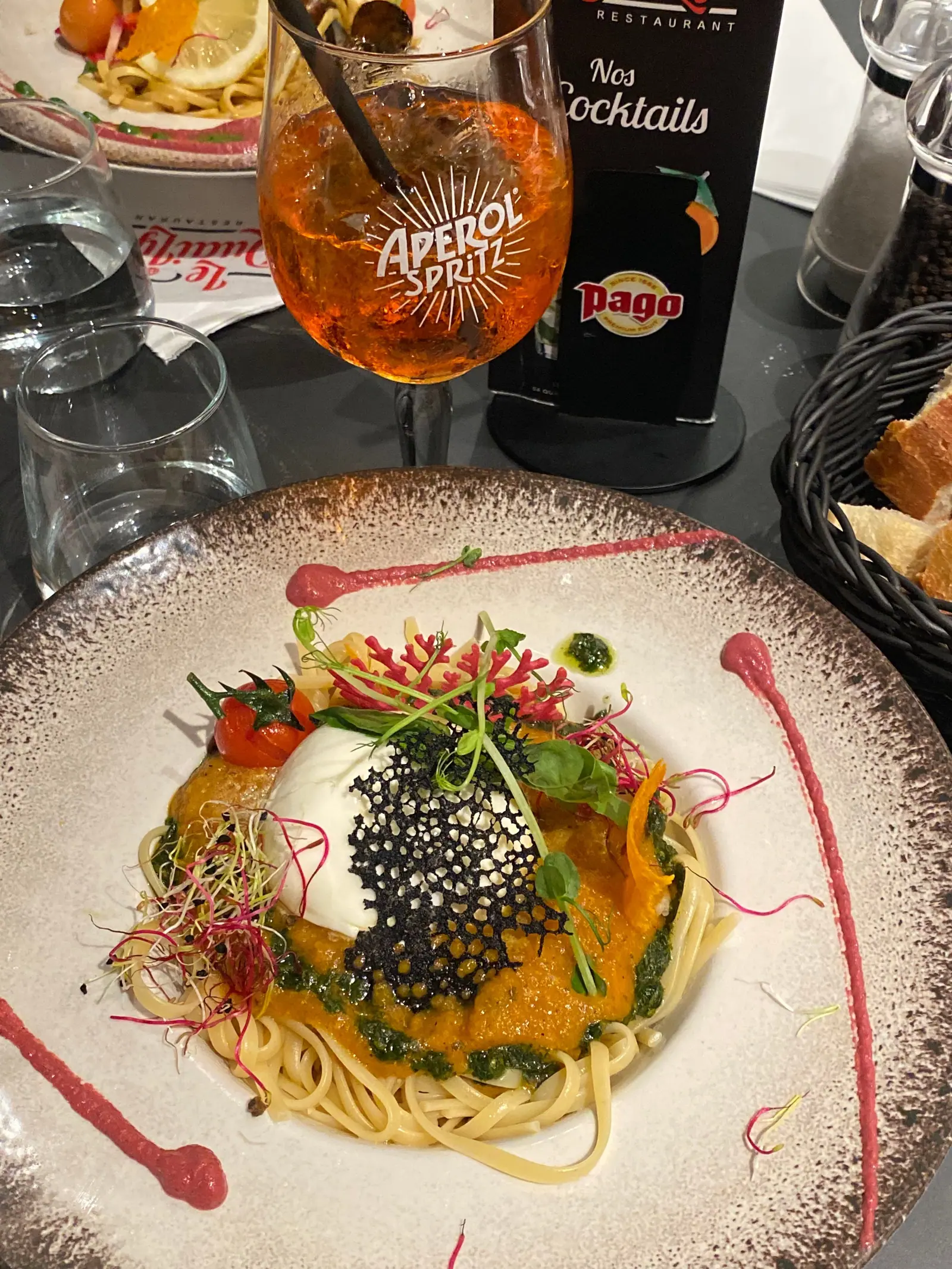 Les linguine burrata
